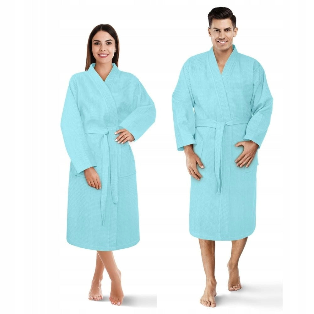 Spiin Bademantel Unisex A619, blau 