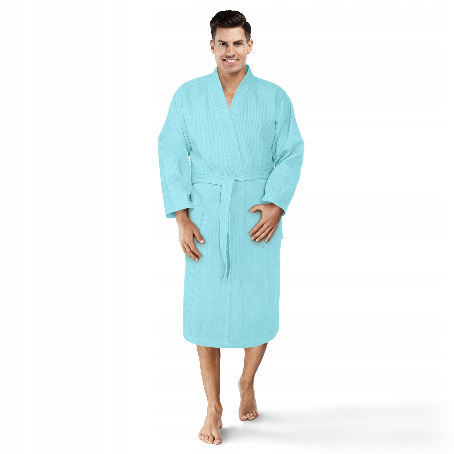 Spiin Bademantel Unisex A619, blau 