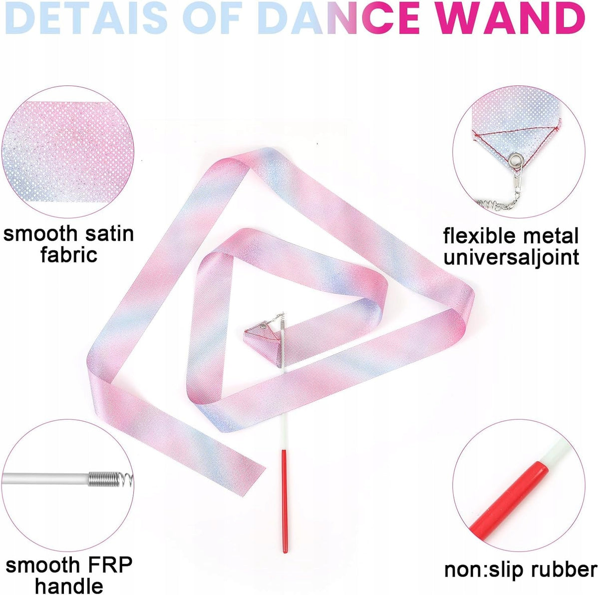 DANCE TAPES PINK 2M SET OF 3 PIECES RHYTHMIC GYMNASTICS Width 30 mm