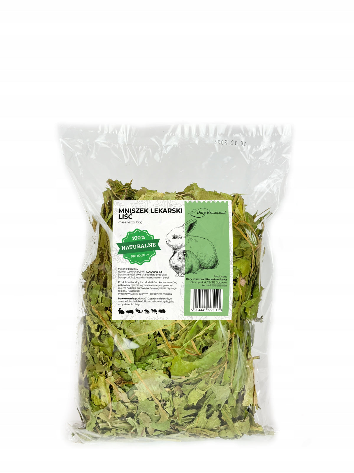 DANDELION LEAF HERB FOR RABBIT RODENT PARROTS DELICACY PREMIUM 100G Brand Dary Kraszczad