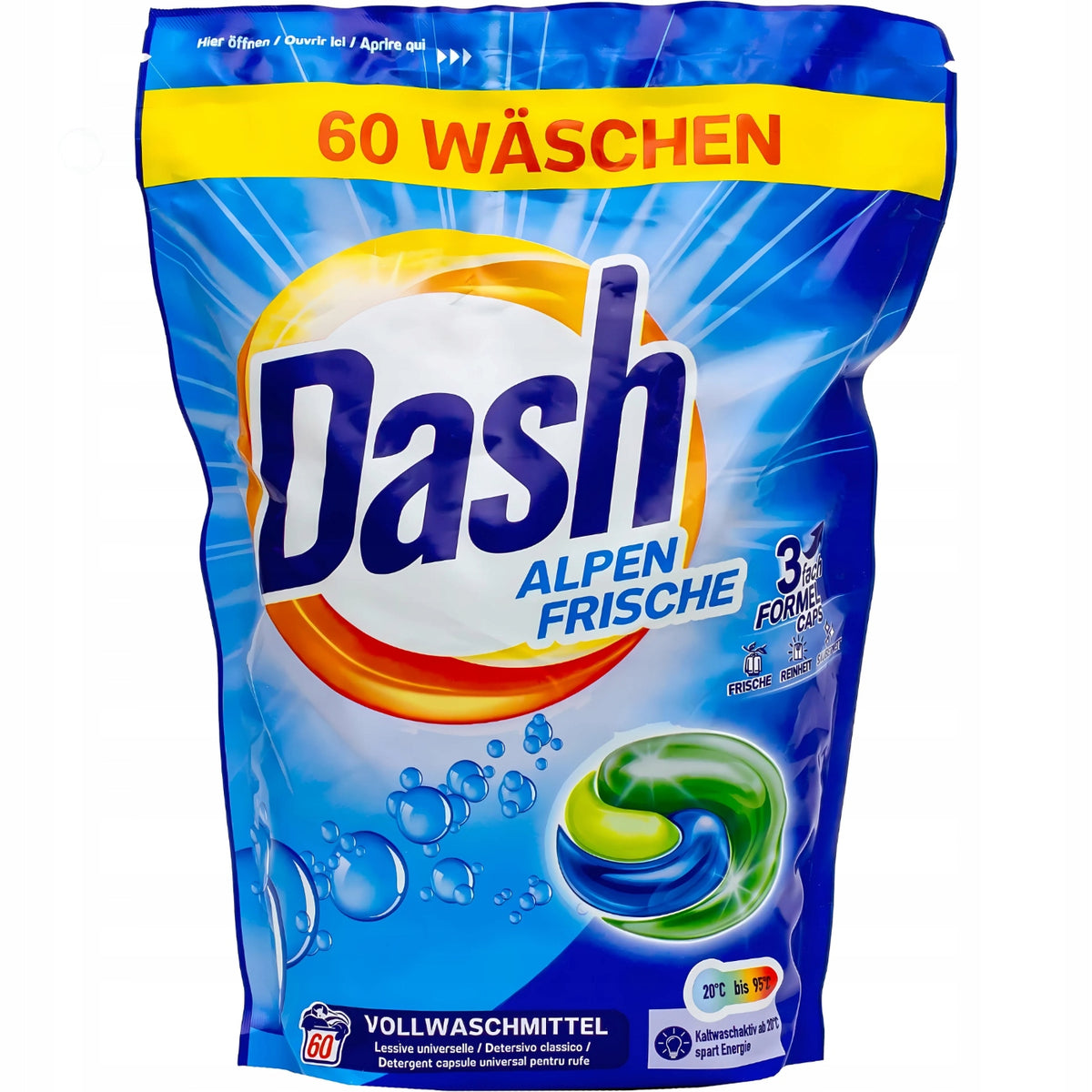 DASH 60 Caps Alpen Frische Doypack Washing Capsules