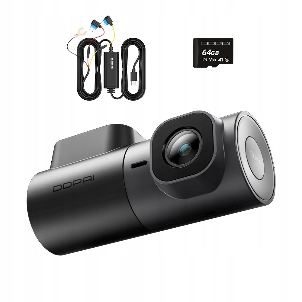 DASH CAM DDPAI VIDEO RECORDER MINI2X 2K QHD 64GB + HARDWIRE KIT
