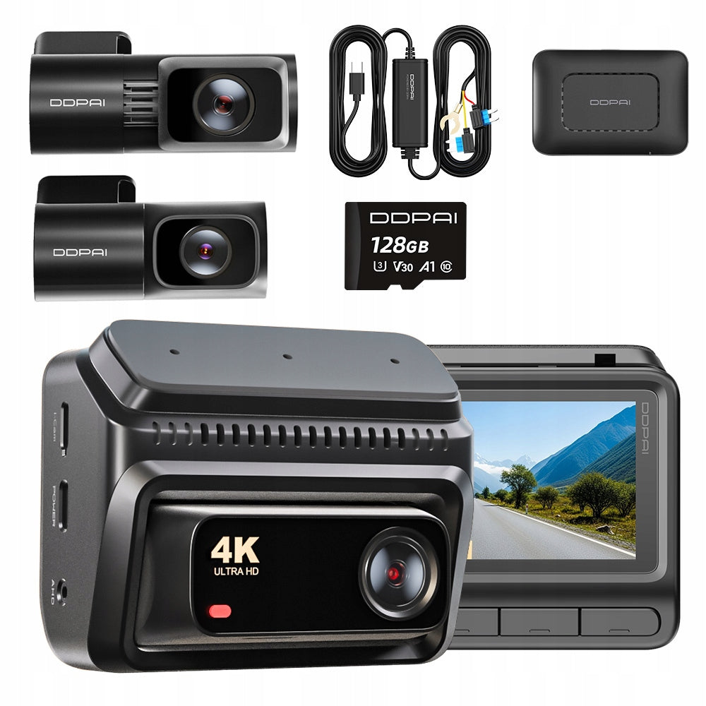 DASH CAM DDPAI Z60T FRONT REAR INTERIOR 4K HDR + 128GB +MODULE 4G