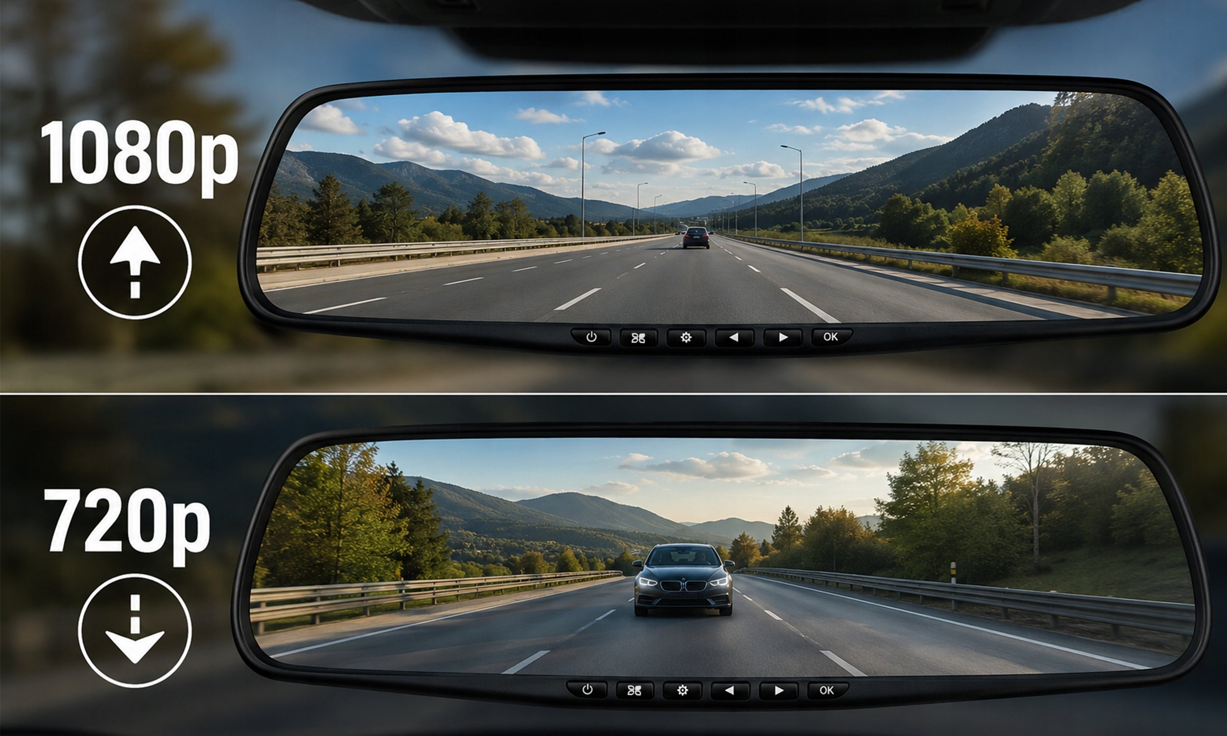 DASH CAM VIDEO RECORDER MIRROR RECORDER FRONT REAR FULL HD Manufacturer code WIDEOREJESTRATOR SAMOCHODOWY CZUJNIK RUCHU