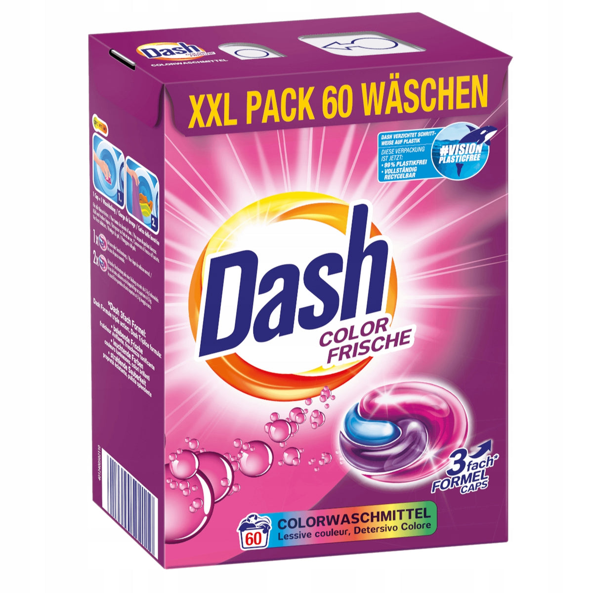DASH Washing Tablet Capsules 60pcs Color 3in1 to Color