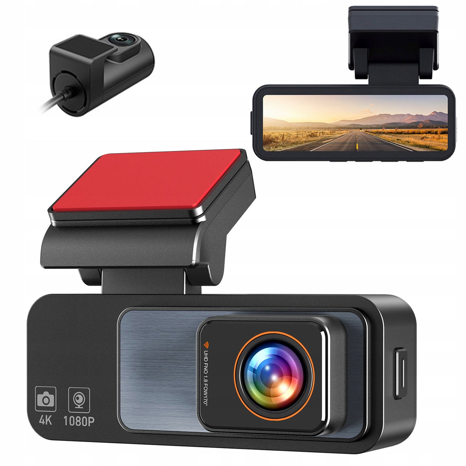 DASHCAM DASH CAM VIDEO RECORDER REVERSING CAMERA 4K+FHD CMOS IMX335 SENSOR Brand no brand