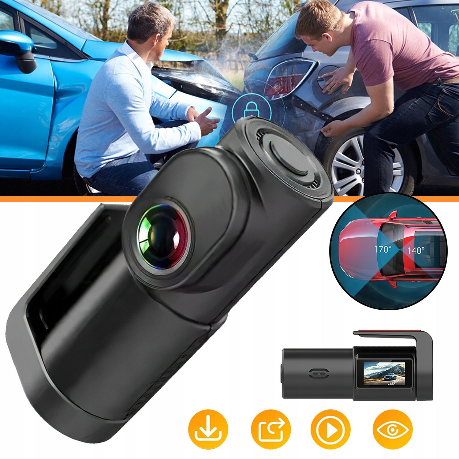 DASHCAM, WIFI DASHCAM, MINI DASHCAM, WITH APP
