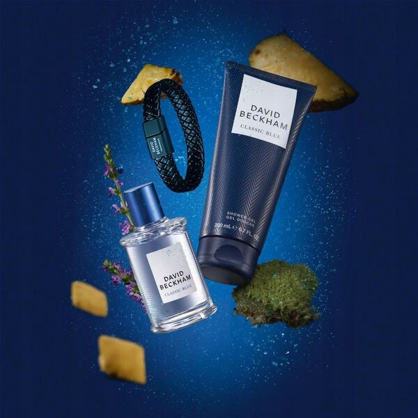 DAVID BECKHAM MEN CLASSIC BLUE DARČEKOVA SADA EDT 50ml,SPRCHOVÝ GÉL,NÁRAMOK