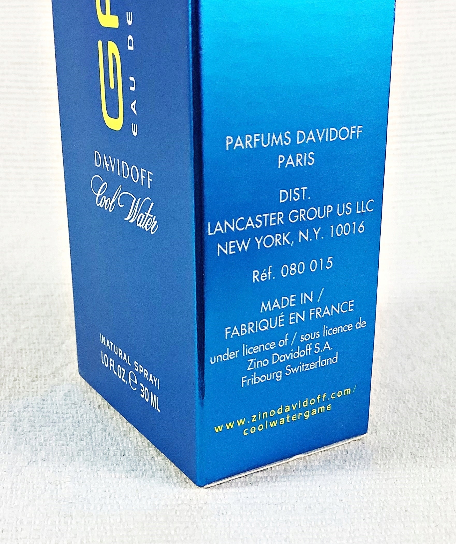 DAVIDOFF COOL WATER GAME FOR MAN 30 ML EAU DE TOILETTE LIMITED EDITION Manufacturer code 3414200800150