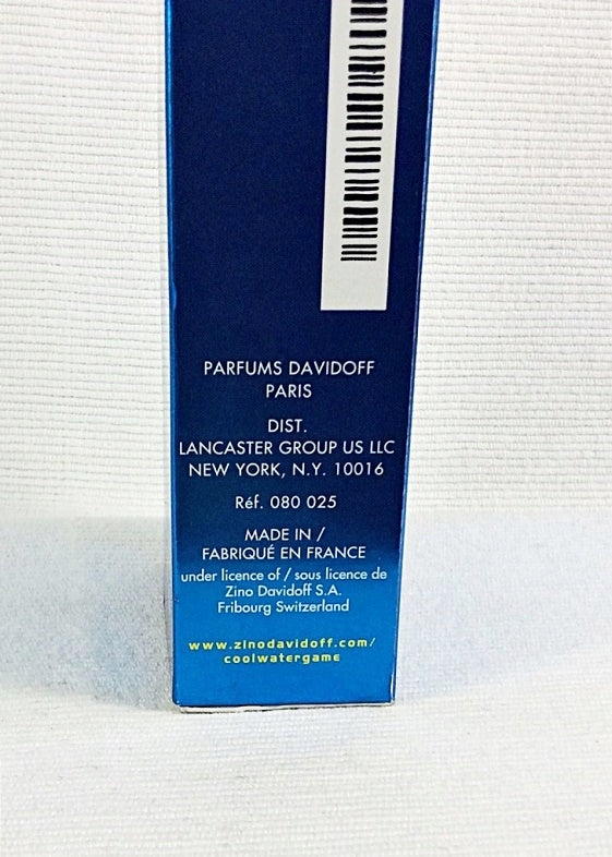 DAVIDOFF COOL WATER GAME FOR MAN 50 ML EAU DE TOILETTE UNIKAT Manufacturer code 3414200800259