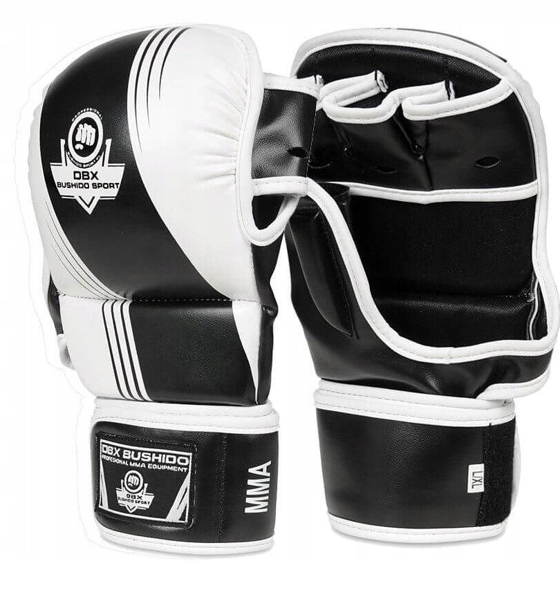 MMA pirštinės DBX Bushido ARM-2011A, juodos/baltos