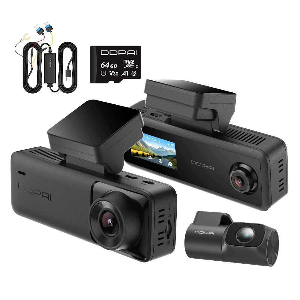 DDPAI VIDEO RECORDER N4T Pro 4K HDR 3-CHANNEL + HARDWIRE KIT+64GB