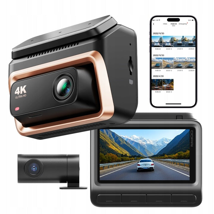 DDPAI Z60 Pro video recorder car camera 4K HDR+ rear GPS WiFi BT