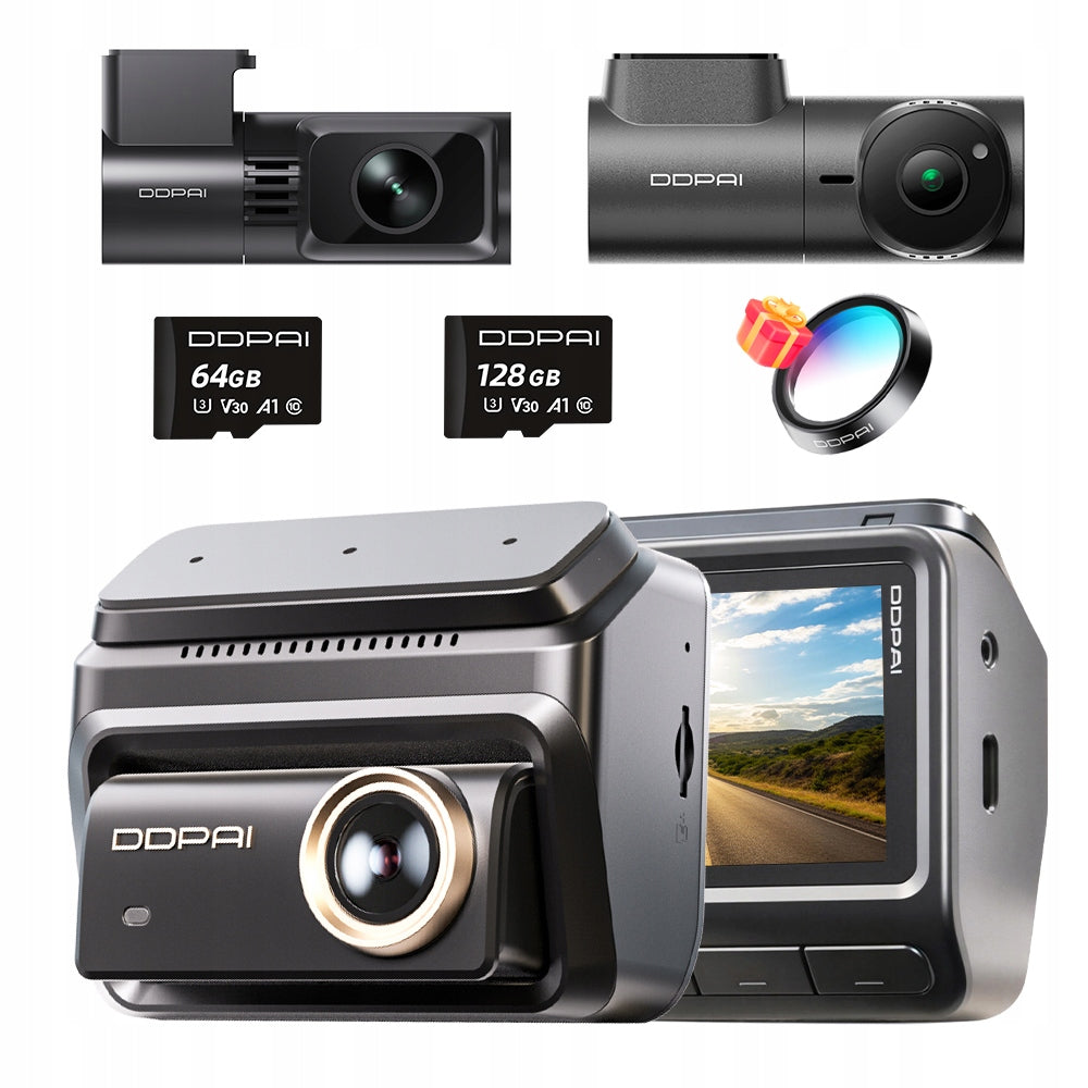 DDPAI Z90 Pro CAMERA 4K HDR FRONT + MINI3X + REAR + CARD VIDEO RECORDER