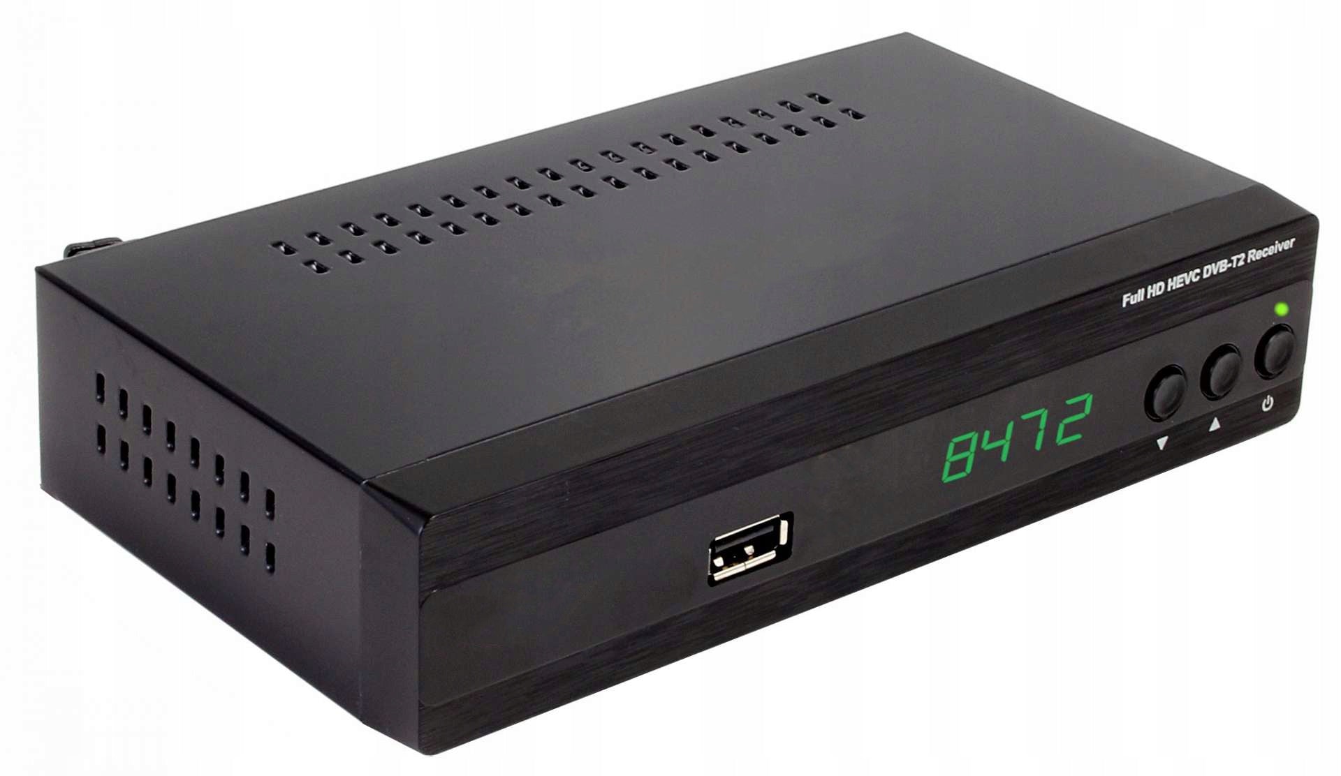 DECODER DVB-T2 FULL HD TV TERRESTRIAL HEVC H.265 TUNER HDMI SCART USB REMOTE CONTROL EAN (GTIN) 5900804137382