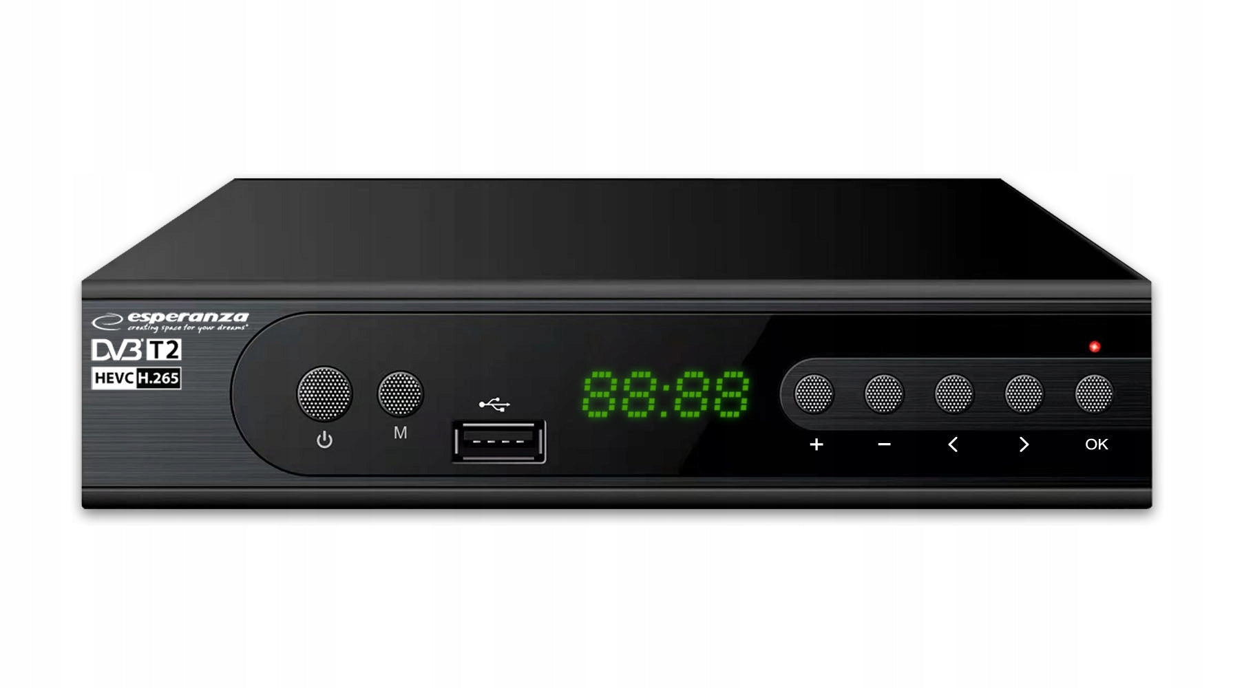 DECODER TV TUNER FOR TERRESTRIAL TV HD DVB-T2 HEVC H.265 REMOTE CONTROL