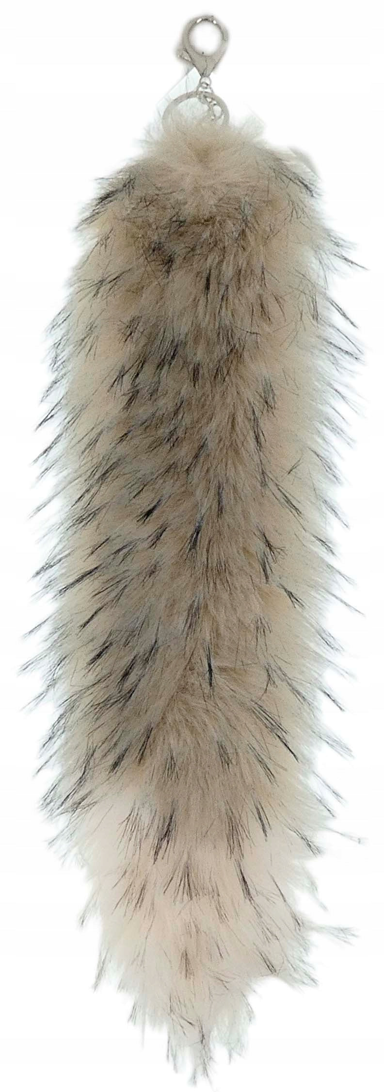 DECORATION FOR SKI HELMET MOTORCYCLE KITA LISI TAIL BEIGE AND WHITE FUR Packaging status original