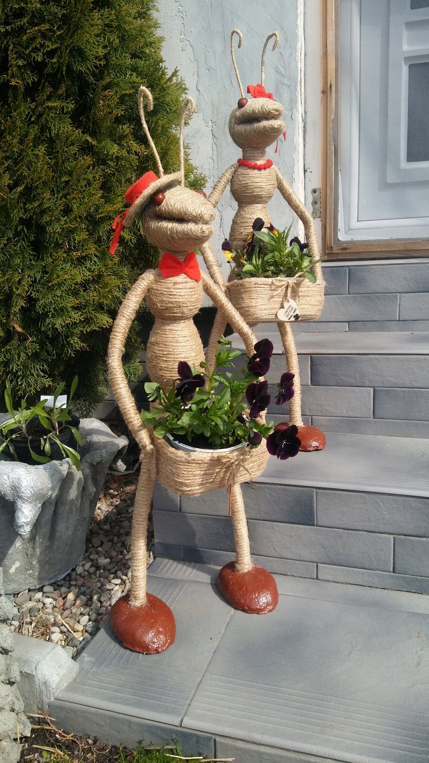 DECORATION GARDEN DECORATION FIGURINE ECO PAIR OF ANTS