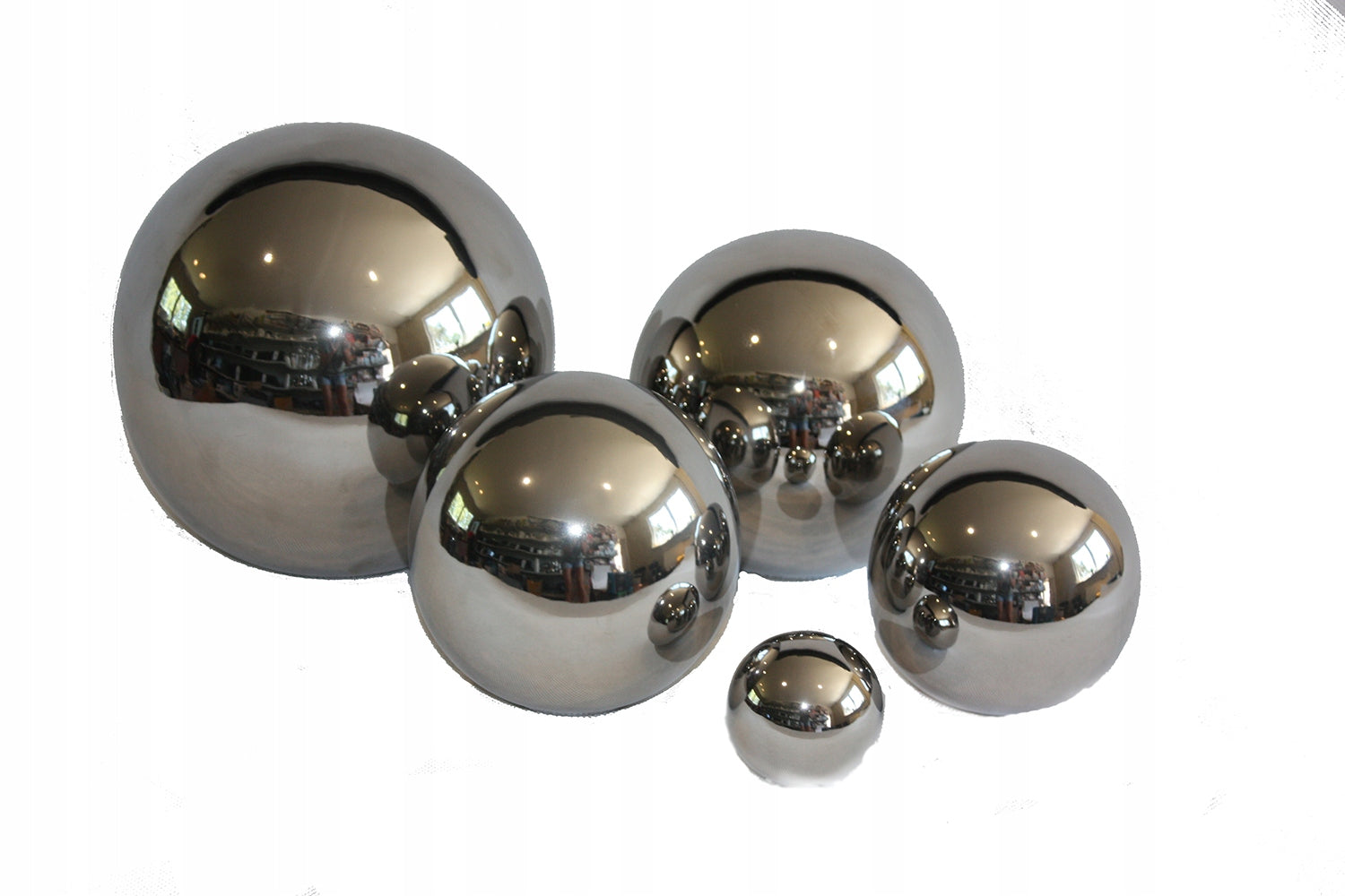 DECORATIVE BALL Polnix Ceramic Sculpture Silver Shiny 9 cm