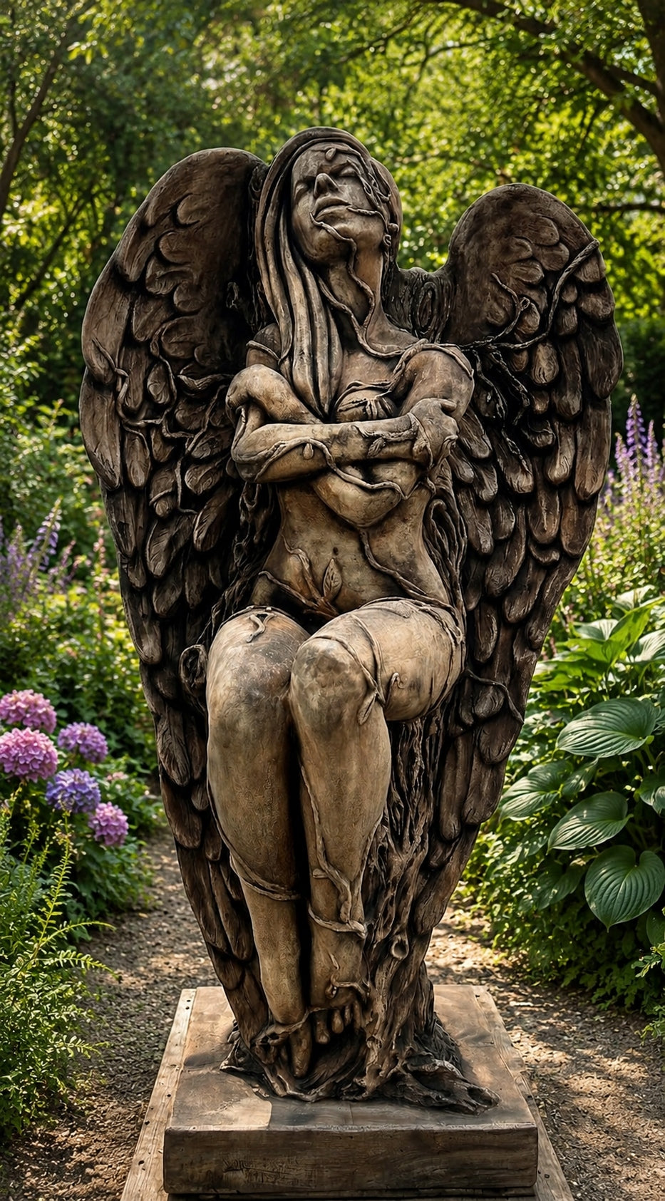 DECORATIVE FIGURE OF ANGEL LARGE ANGEL WOMAN XXL 250 KG
