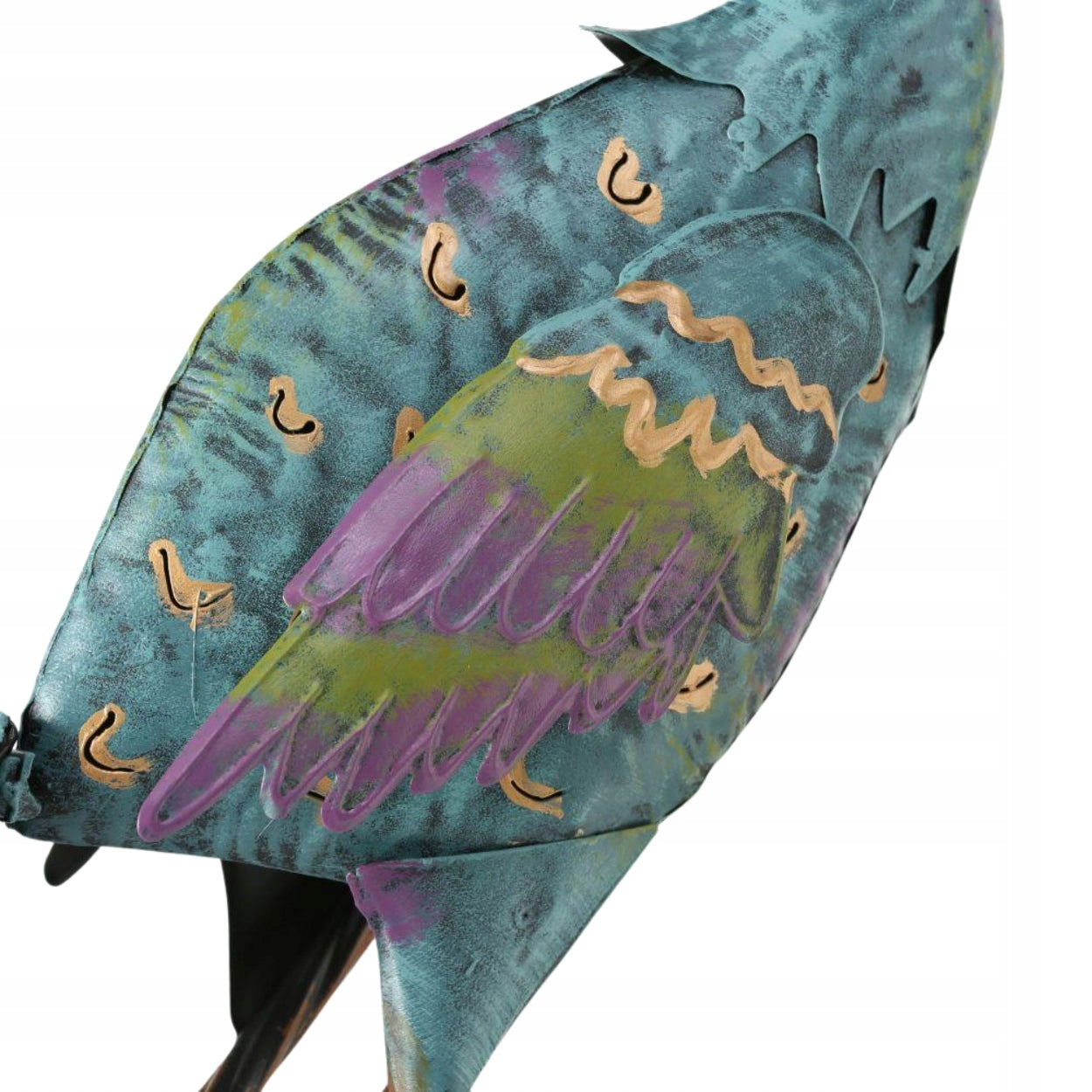 DECORATIVE FIGURINE GARDEN DECORATION ORNAMENT METAL FIGURE PEACOCK FOR GARDEN Main material metal