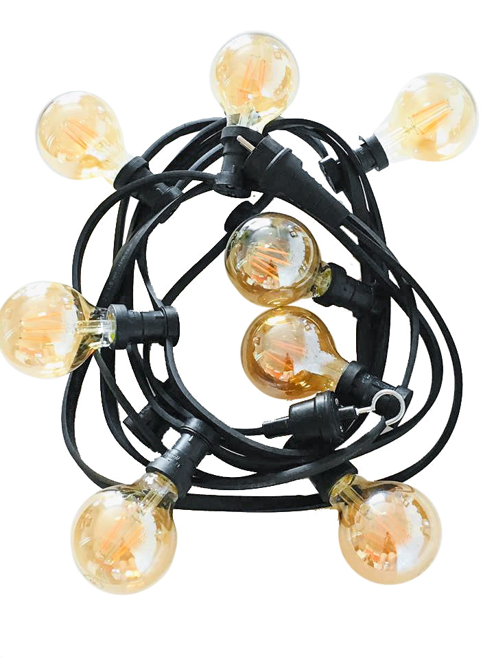 DECORATIVE GARDEN GARLAND WITH BULBS 5M G80 VINTAGE LED