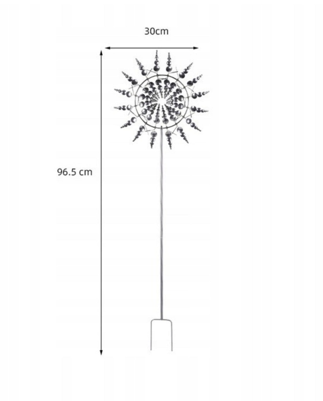 DECORATIVE GARDEN WINDMILL KINETIC METAL SPINNER ORNAMENT 3D SPINNER Manufacturer code 6678766