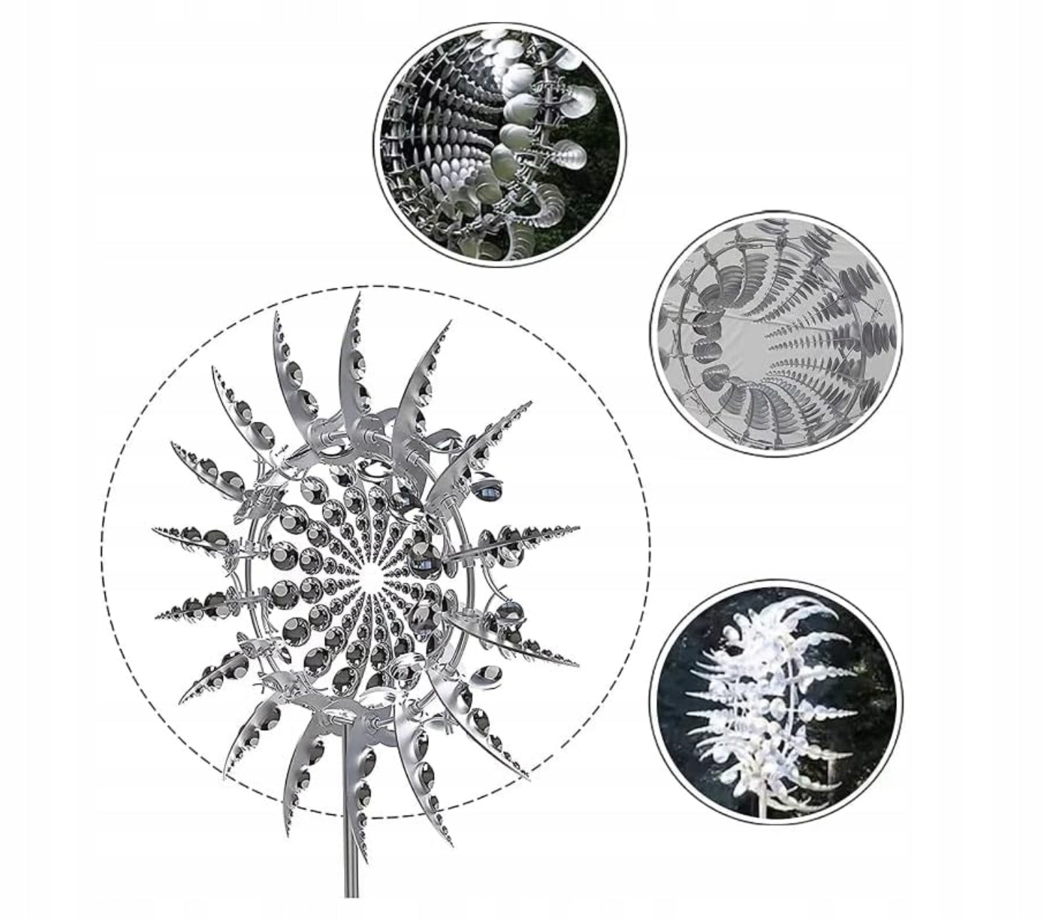 DECORATIVE GARDEN WINDMILL KINETIC METAL SPINNER ORNAMENT 3D SPINNER Manufacturer no brand