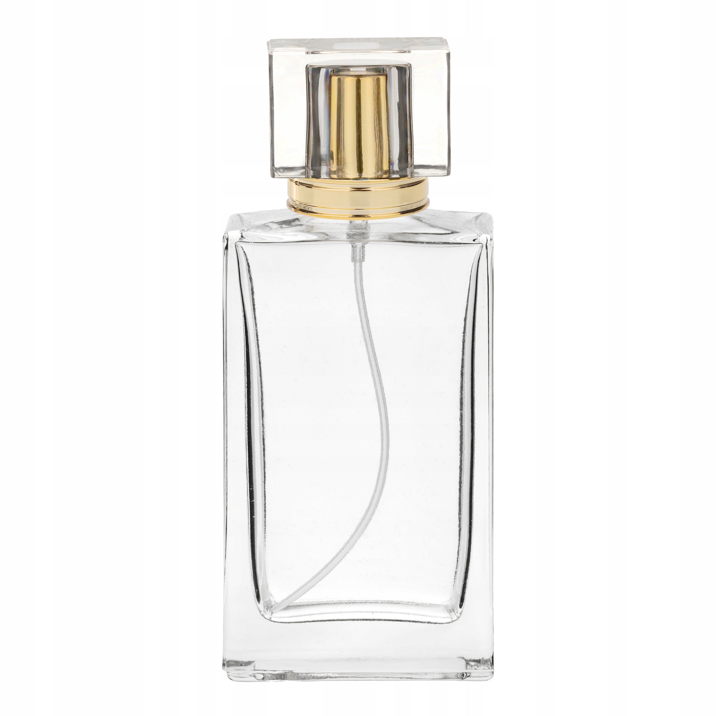 DECORATIVE GLASS BOTTLE FOR PERFUME ATOMIZER ALUMINIUM - 100 ML!