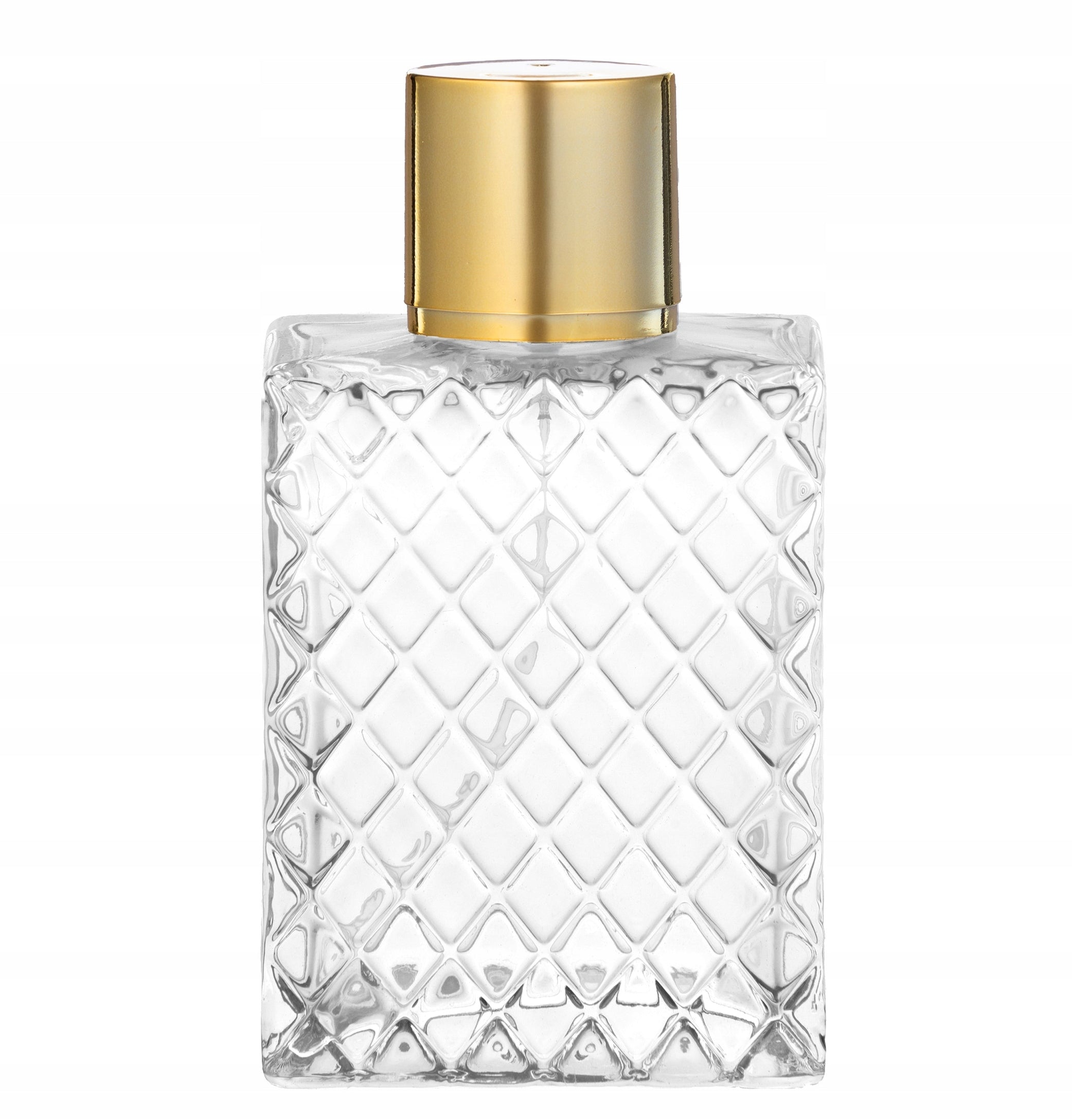 DECORATIVE GLASS BOTTLE FOR PERFUME ATOMIZER ALUMINIUM - 100 ML!