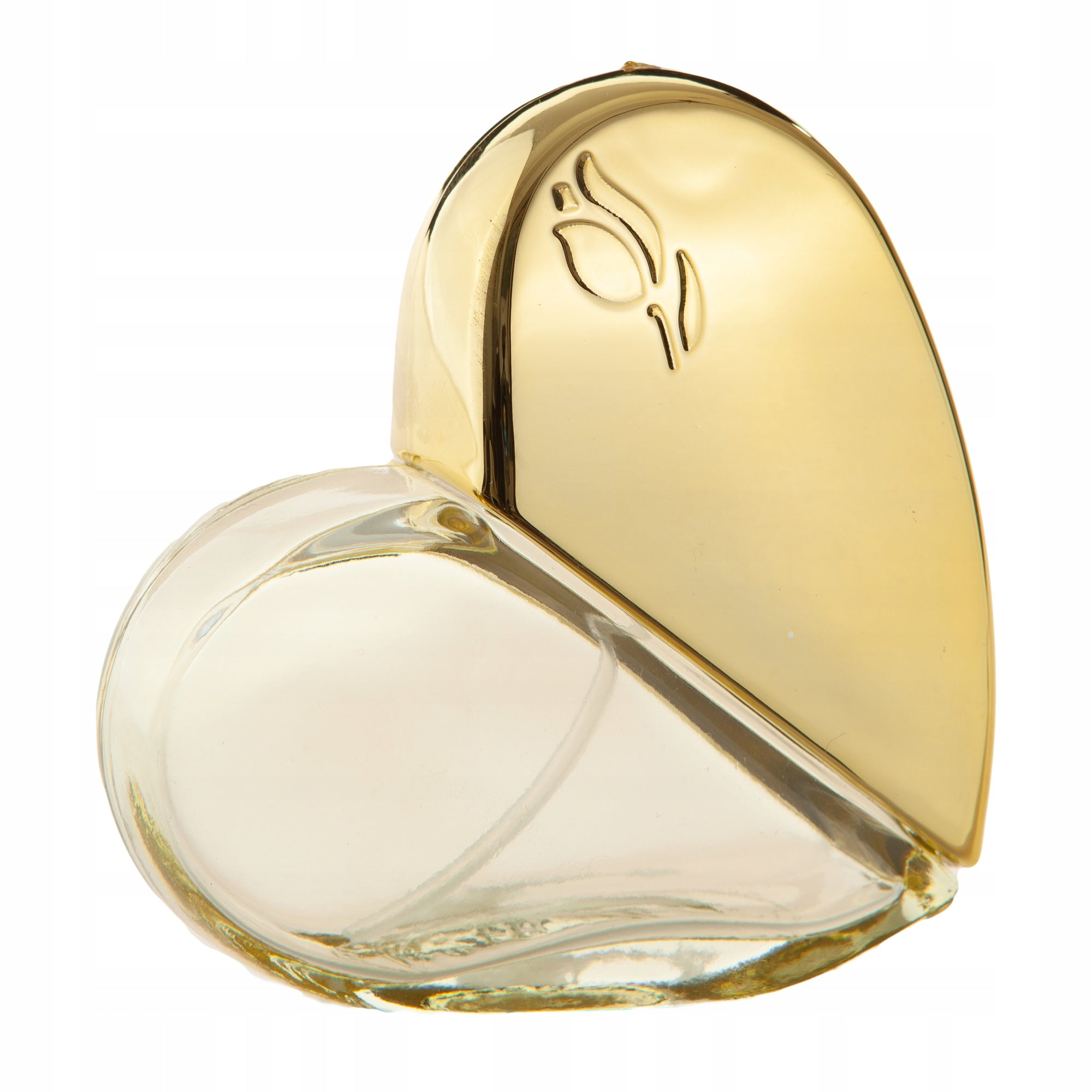 DECORATIVE GLASS BOTTLE FOR PERFUME HEART ATOMIZER ALUMINUM - 30 ML!