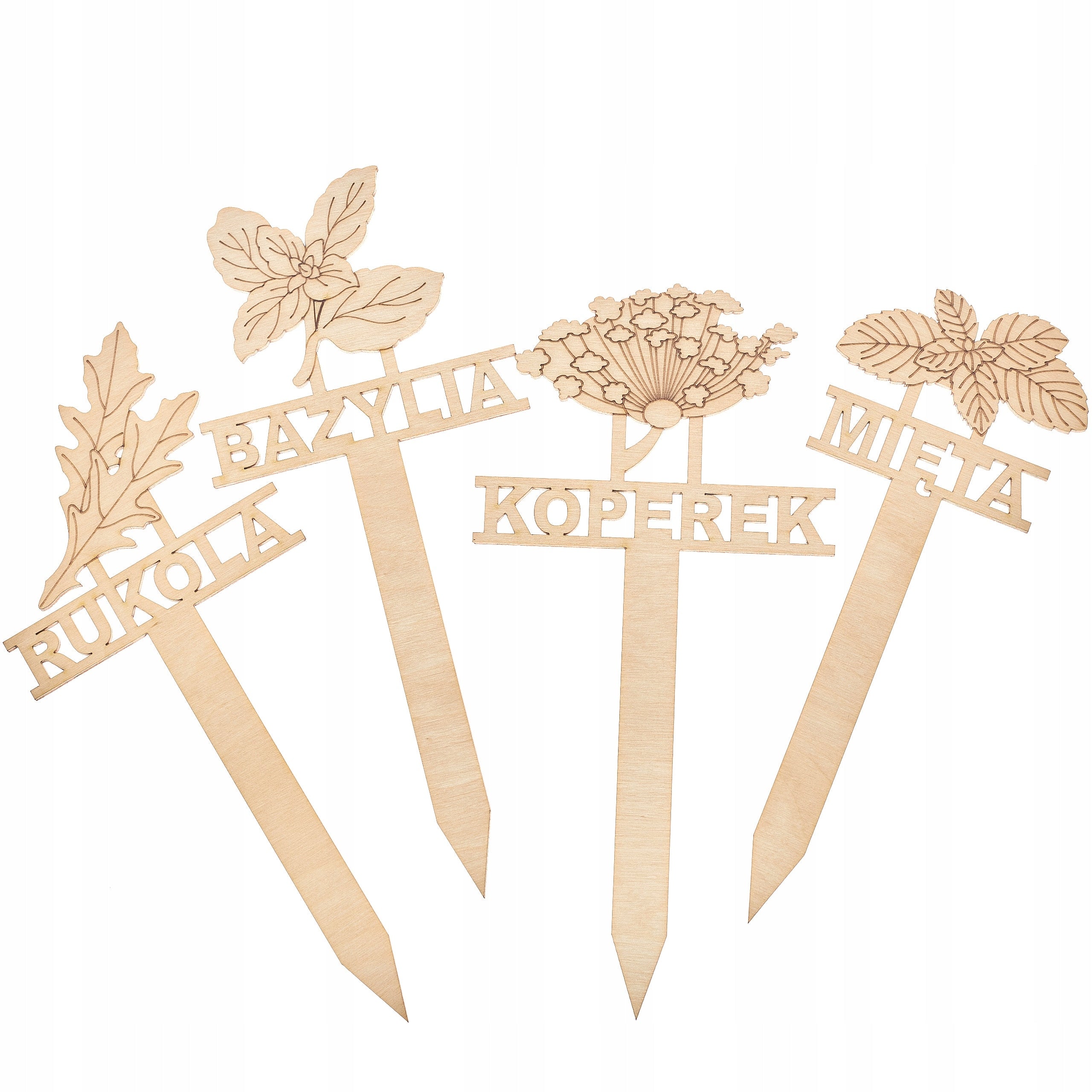 DECORATIVE PLANT TAGS WOODEN POLISH GIFT ORNAMENT
