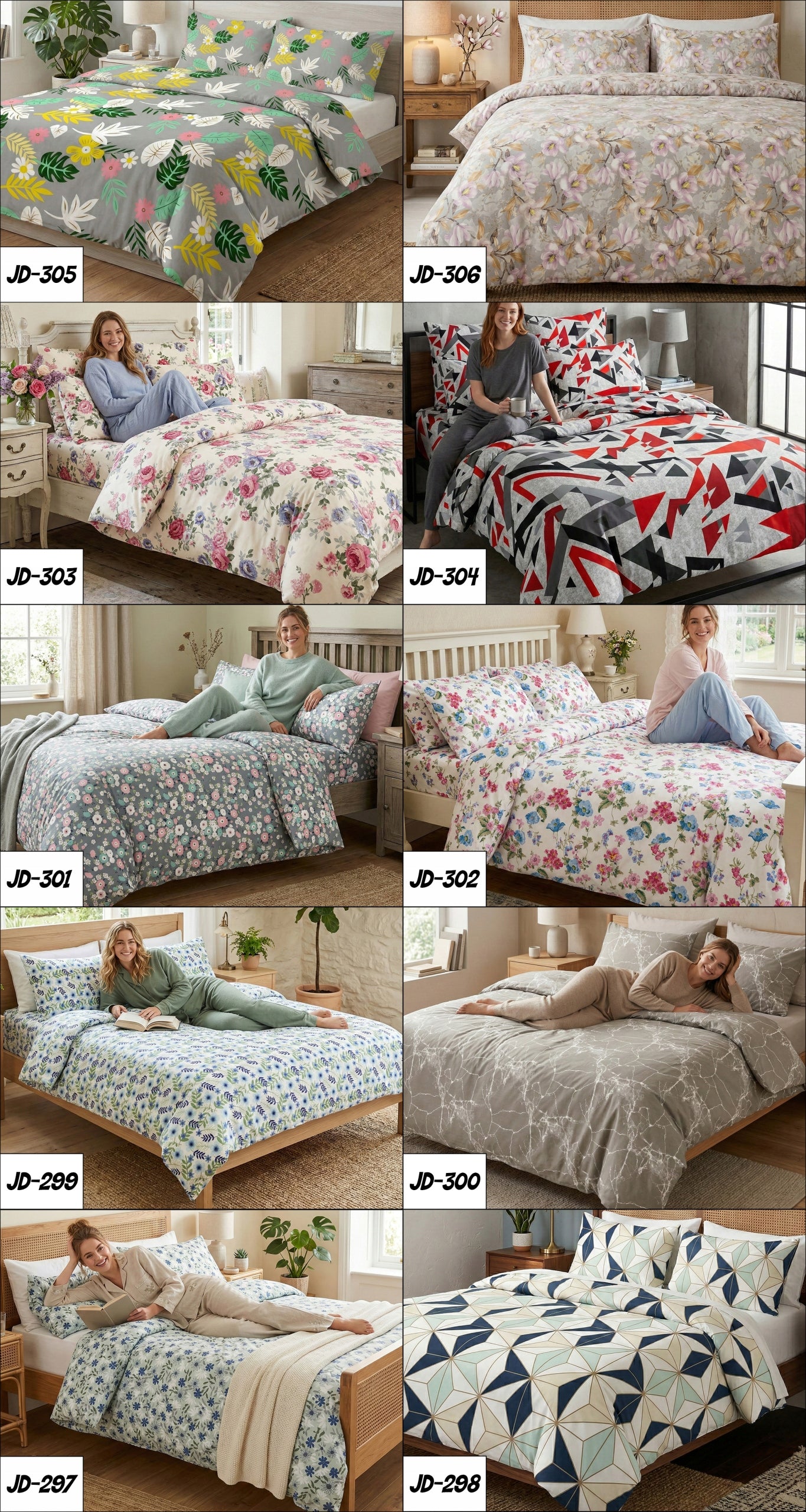 DECORATIVE SPRING BEDDING 140X200 + 2 PILLOWCASES DOUBLE-SIDED SET Length of comforter cover 200 cm
