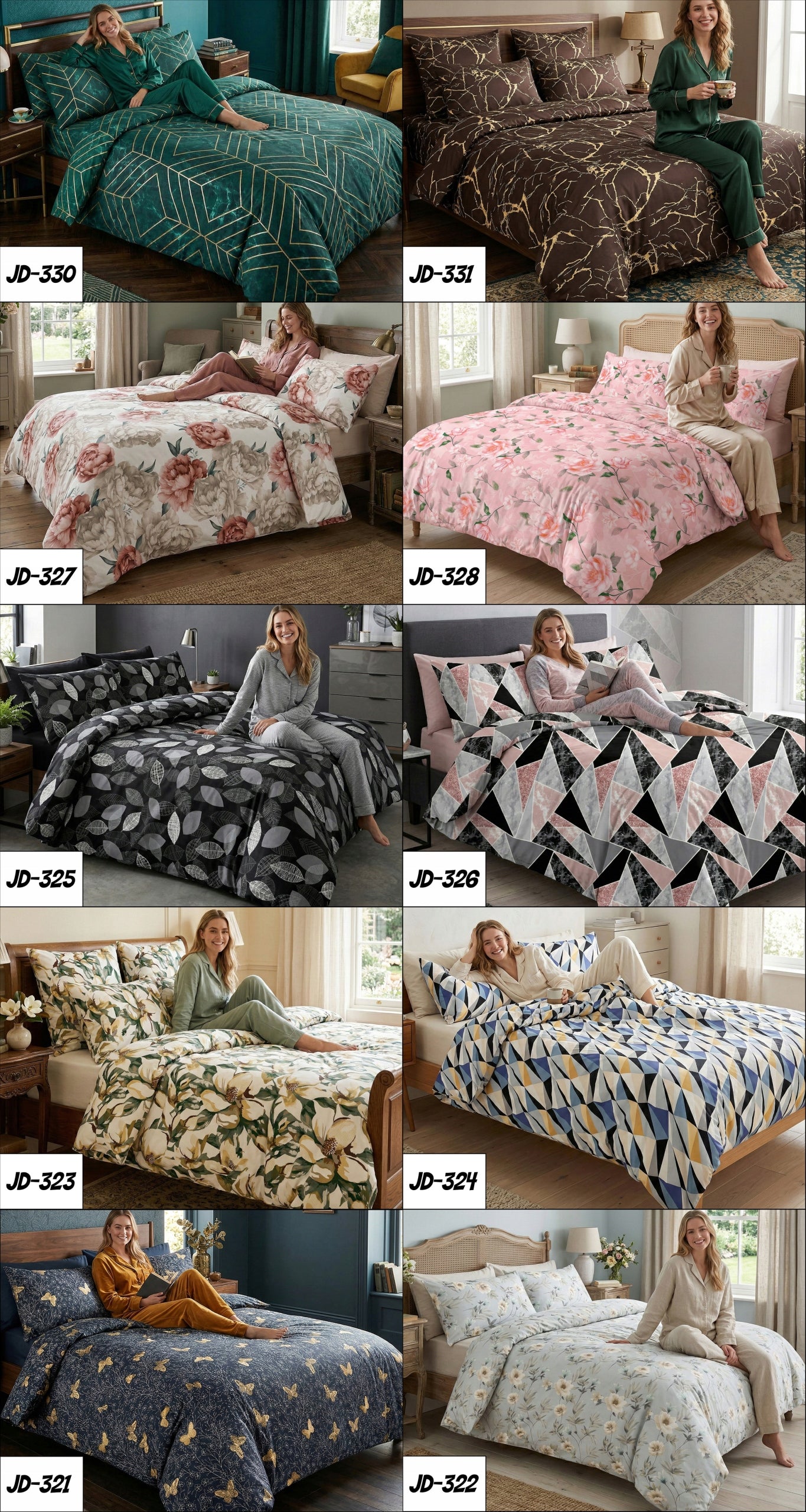 DECORATIVE SPRING BEDDING 140X200 + 2 PILLOWCASES DOUBLE-SIDED SET Packaging status original