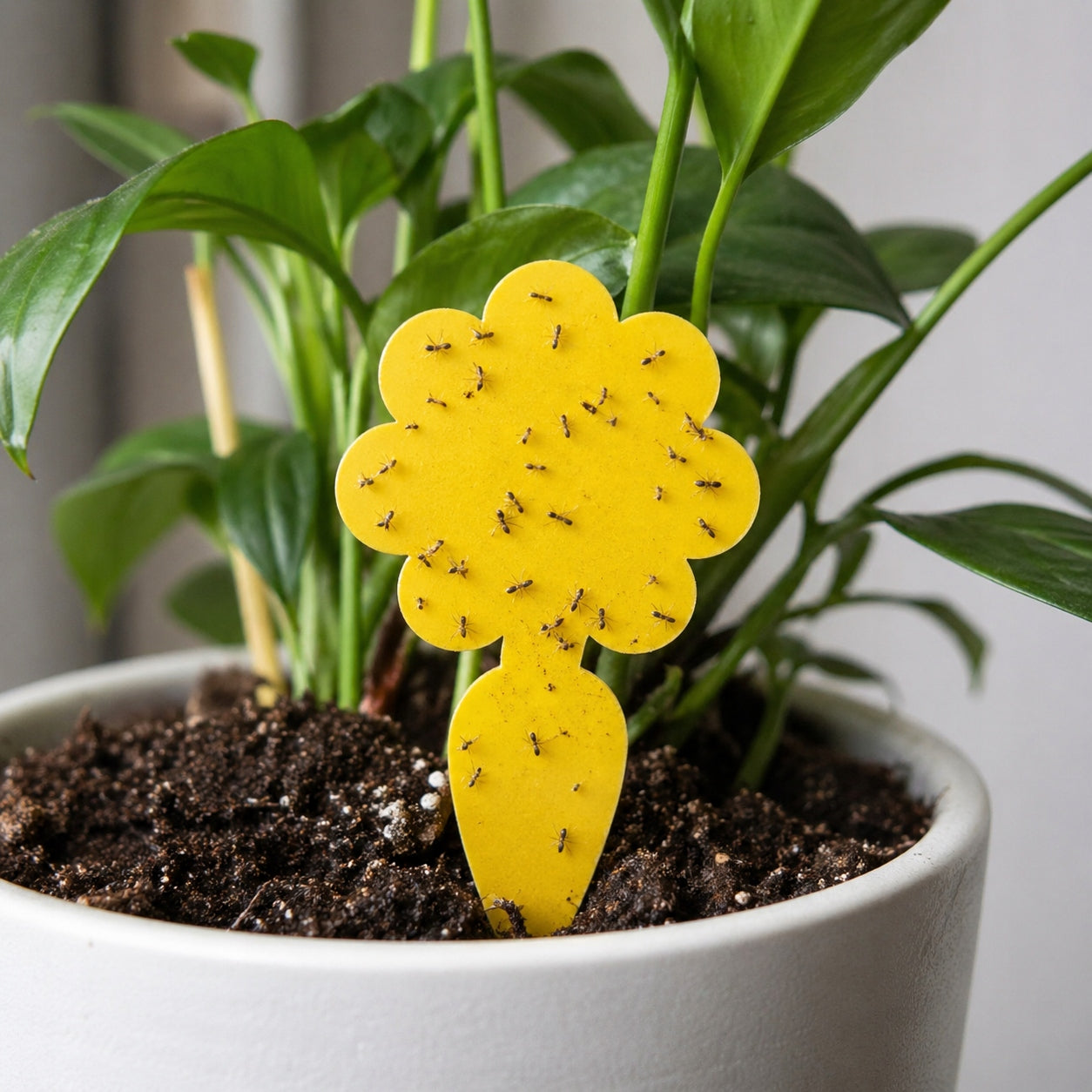 DECORATIVE STICKERS FOR POTS FOR EARTHWORMS FLIES FRUIT INSECTS YELLOW BUTTERFLIES Weight 0.1 kg