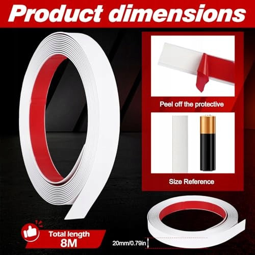 DECORATIVE STRIP SELF ADHESIVE FLEXIBLE PVC FOR KITCHEN DOOR 2CM steel Manufacturer code SWC5908201178564