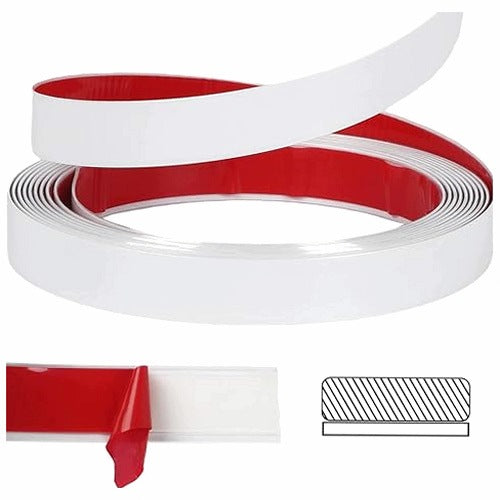 DECORATIVE STRIP SELF ADHESIVE FLEXIBLE PVC FOR KITCHEN DOOR 2CM steel