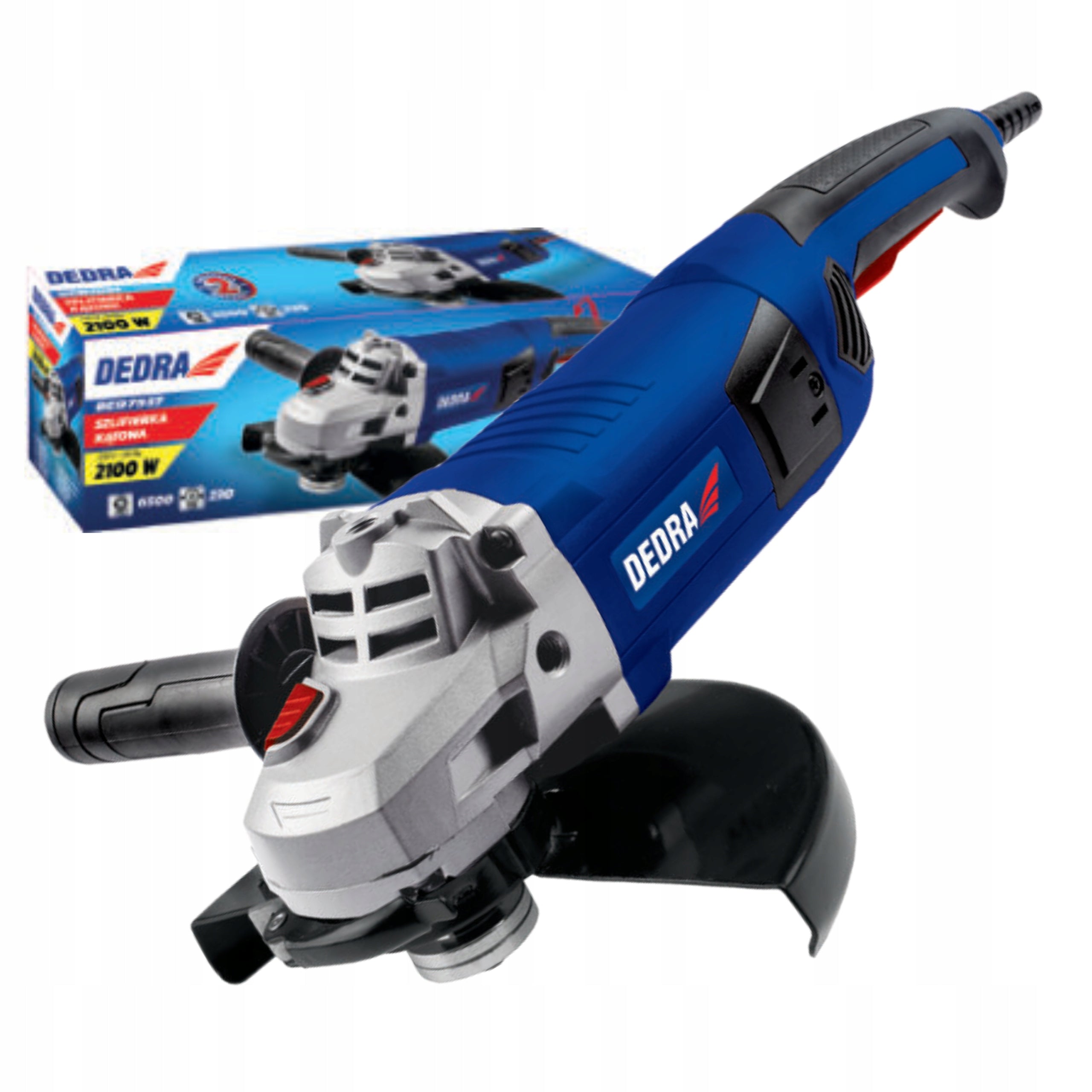 DEDRA Angle Grinder 230mm 2100W Soft Start 3-Position Handle DED7937 Brand Dedra