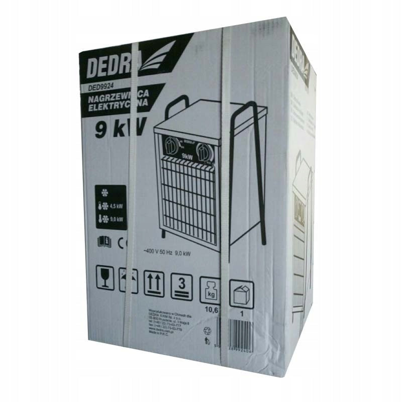 DEDRA ELECTRIC HEATER DED9924 9kW 3-phase Manufacturer code DED9924