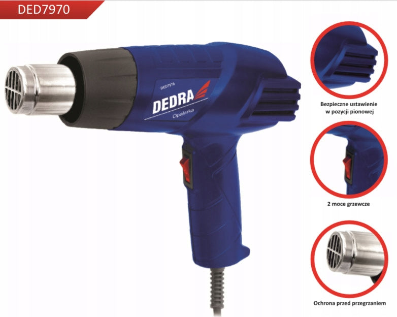 DEDRA Electric heat gun 2000W DED7970 Brand Dedra