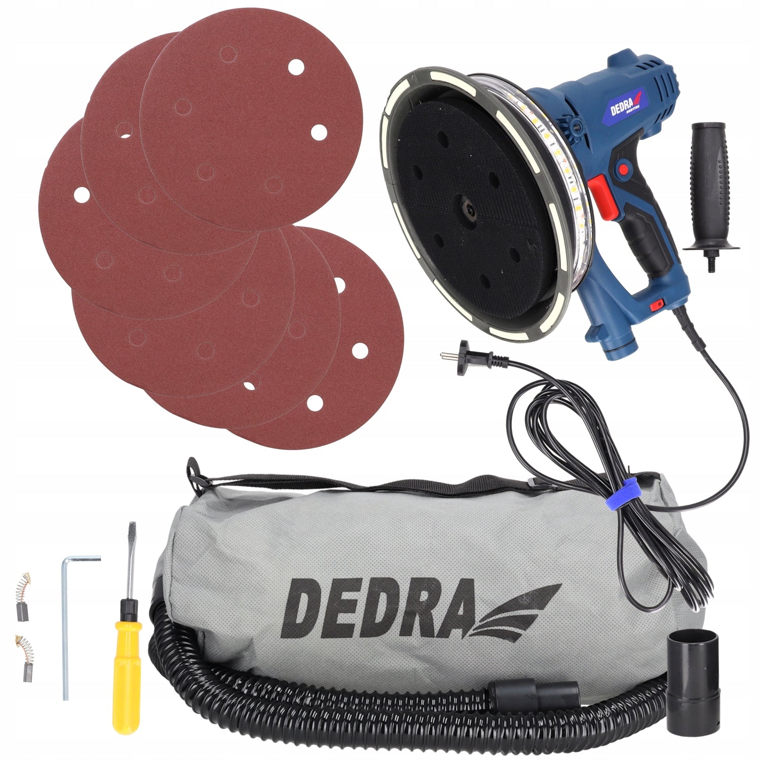 DEDRA Short grinding machine for gypsum surfaces 1200W LED 225mm DED7785