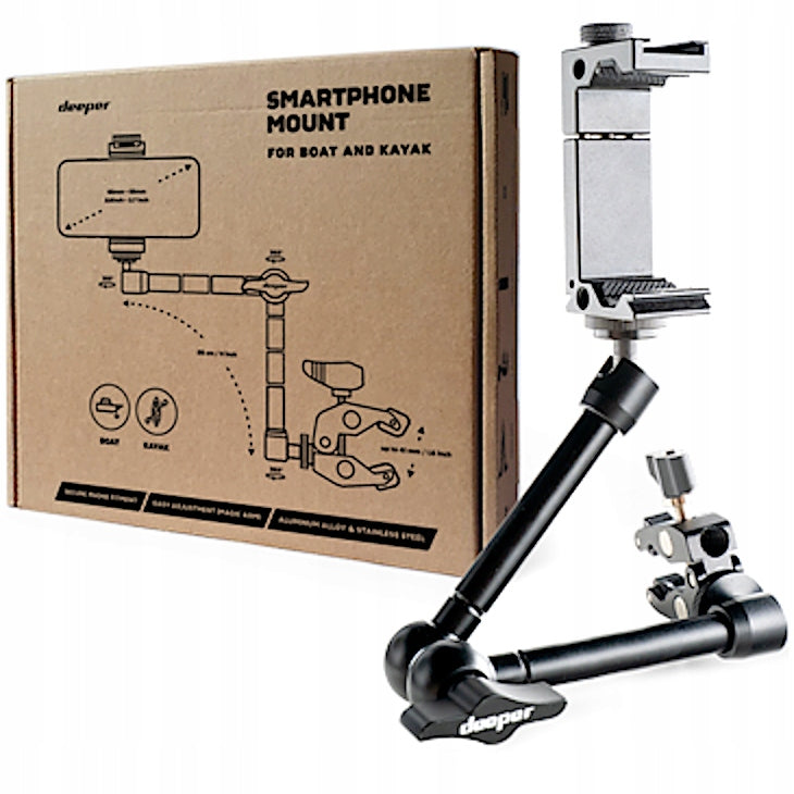 DEEPER holder for Smartphone Phone Echo Sounder Probe Kayak Pontoon Boat Model Smartphone Mount