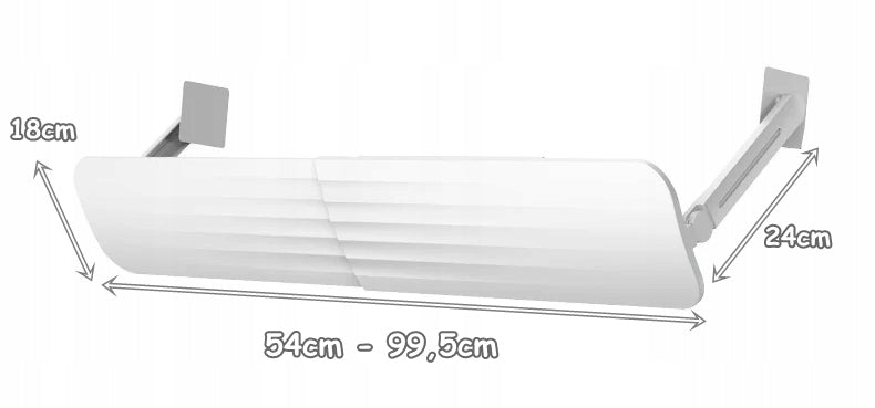 DEFLECTOR COVER FOR AIR CONDITIONING ADJUSTABLE FAIRING PANEL AIR CONDITIONING ADJUSTMENT Manufacturer code OSŁONA UNIWERSALNA DO KLIMATYZACJI