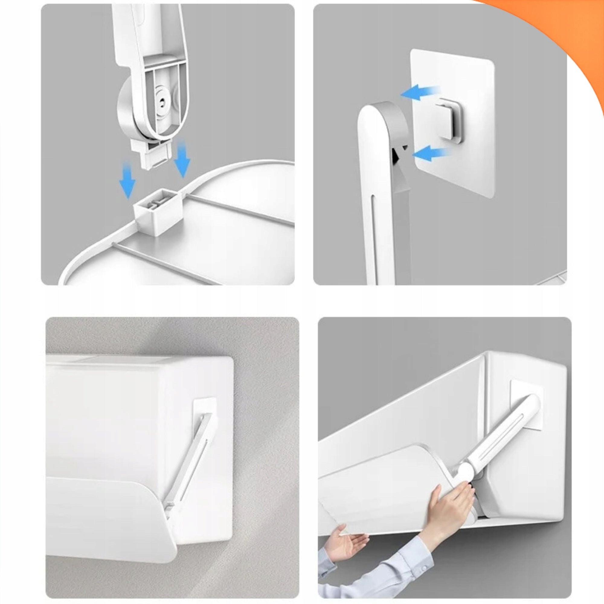 DEFLECTOR FOR AIR CONDITIONING FAIRING ADJUSTABLE AIR SUPPLY COVER UNIVERSAL Dominant color white