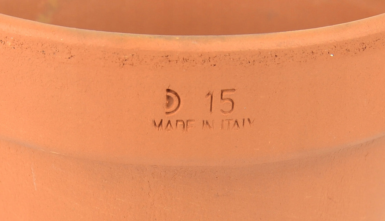 DEGREA Italian Flower Pot VASO D15 Ceramic Terracotta 15cm Simple Classic Color brown orange