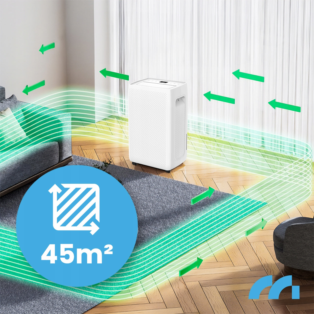 DEHUMIDIFIER 20L/24H MOISTURE ABSORBER PURIFIER WIFI HYGROSTAT Medical device no