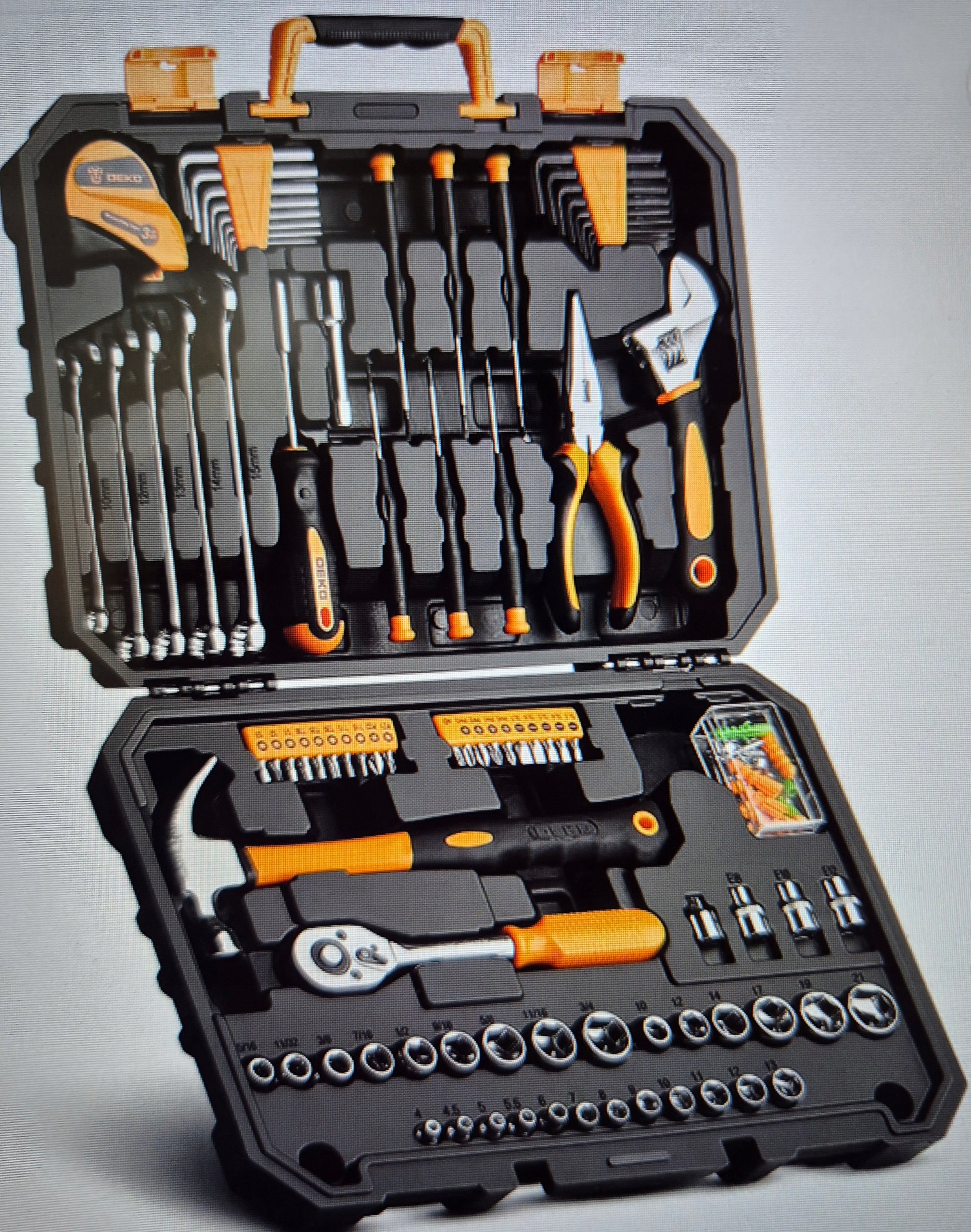 DEKO KEY TOOL SET 128 ELEMENTS TOOL CASE