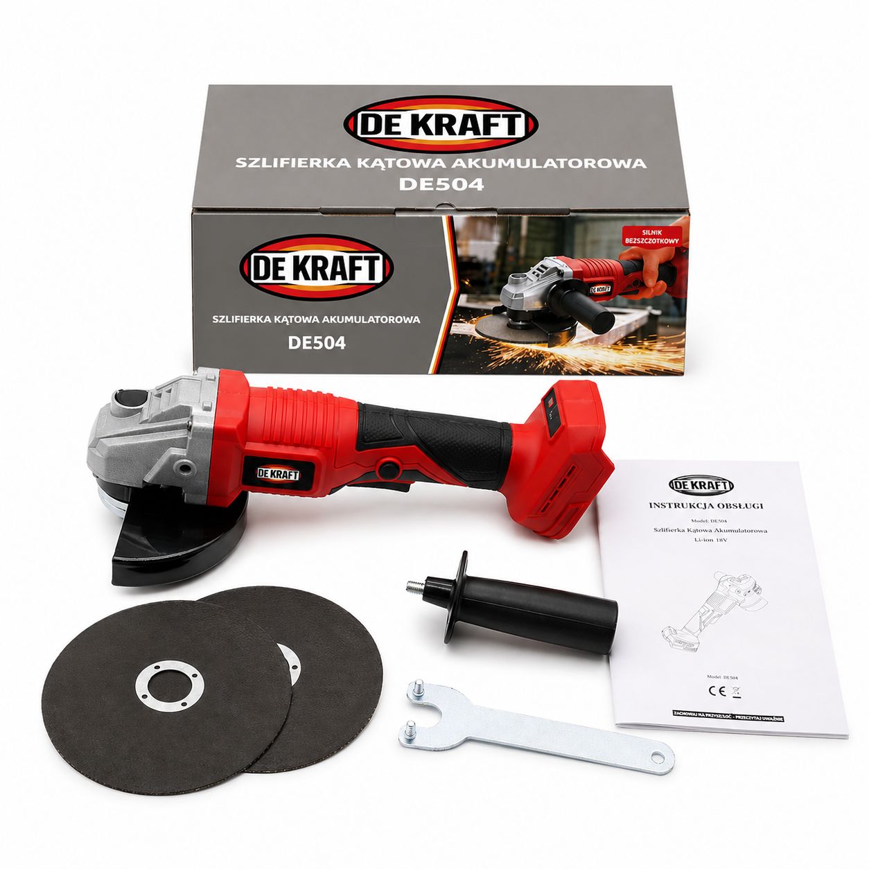 DEKRAFT 18V DE504 125mm ANGLE GRINDER / AKU HANDLE - Makita LXT 18V /
