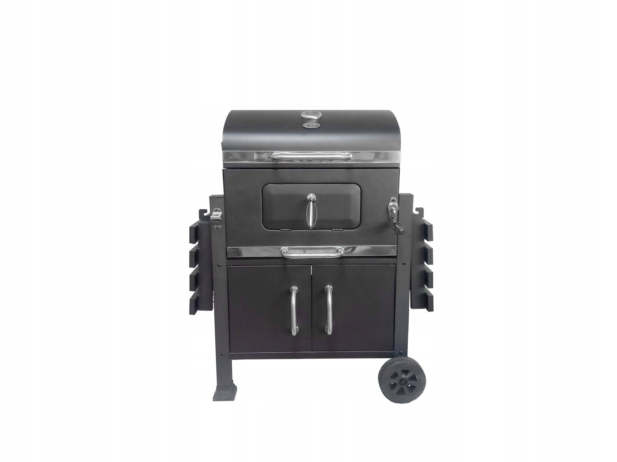 DEKRAFT ANGULAR CHARCOAL GRILL WITH CAST IRON GRATE CABINET AND COVER!!! Grate length 57.5 cm