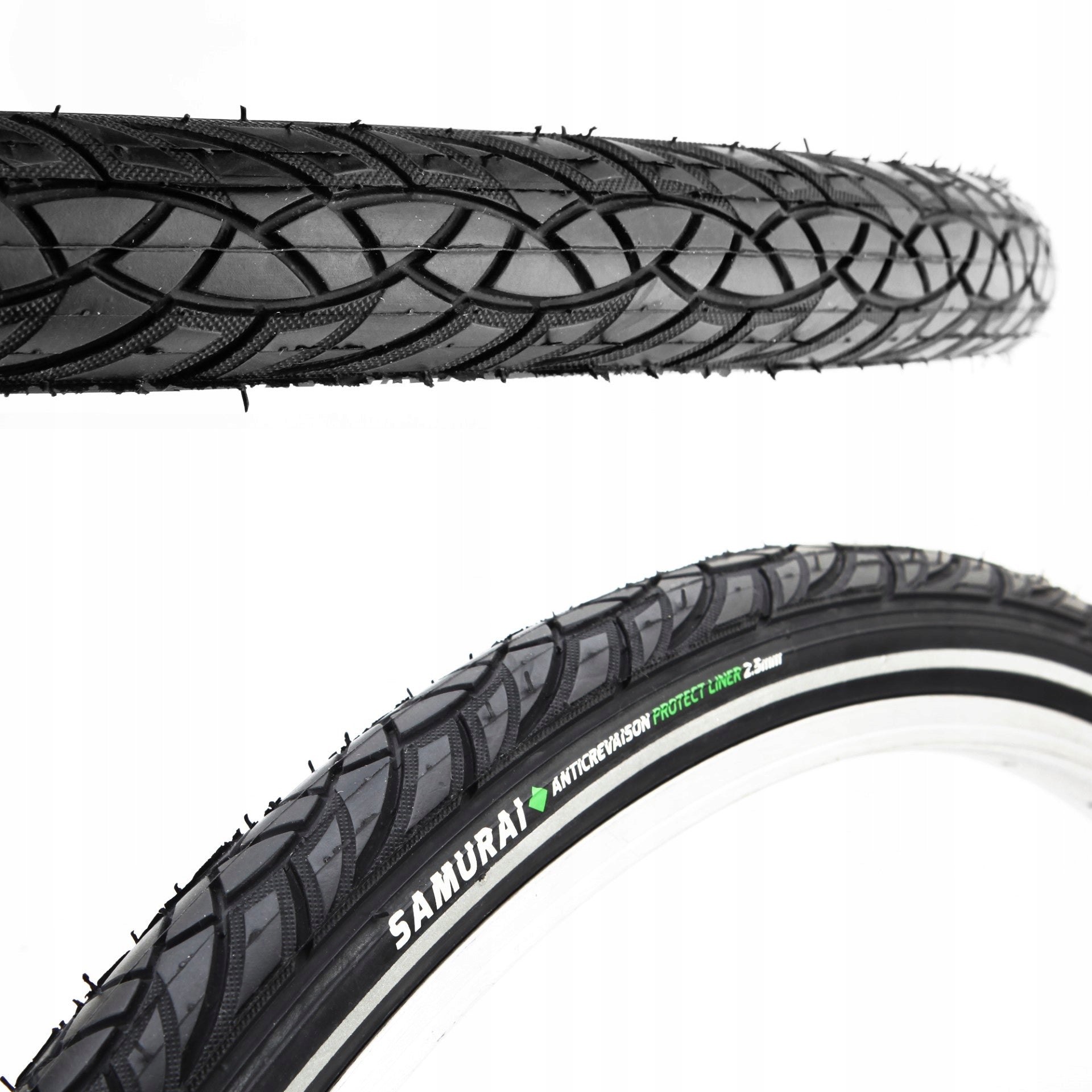 DELI 28x1.75 tyre with 2.5mm anti-puncture insert and reflective strip